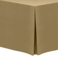 thumbnail image 1 of Ultimate Textile 5 ft. Fitted Polyester Tablecloth - for 24 x 60-Inch Banquet and Folding Rectangular Tables - 42"H, Toast, 1 of 3