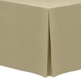 thumbnail image 1 of Ultimate Textile 5 ft. Fitted Polyester Tablecloth - for 30 x 60-Inch Banquet and Folding Rectangular Tables 36"H, Camel Light Brown, 1 of 3