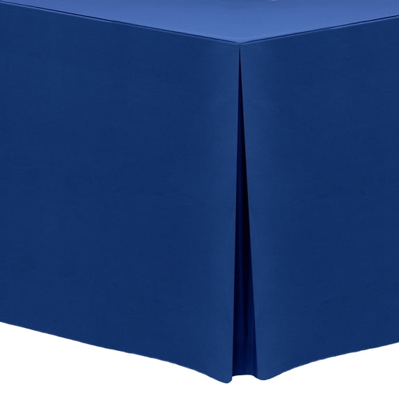 Ultimate Textile 5 ft. Fitted Polyester Tablecloth - for 30 x 60-Inch Banquet and Folding Rectangular Tables 36"H, Royal Blue