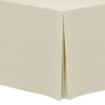 thumbnail image 1 of Ultimate Textile 5 ft. Fitted Polyester Tablecloth - for 30 x 60-Inch Banquet and Folding Rectangular Tables - 42"H, Tan Beige, 1 of 3