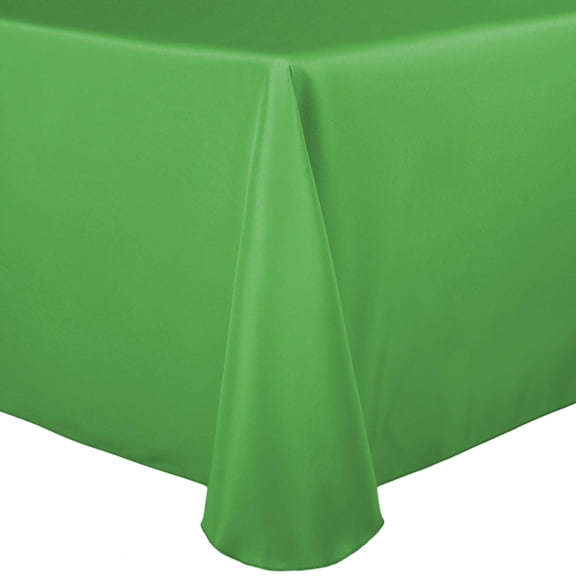 Ultimate Textile 52 x 70-Inch Oval Polyester Linen Tablecloth Kelly Green