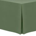 thumbnail image 1 of Ultimate Textile 8 ft. Fitted Polyester Tablecloth - for 24 x 96-Inch Banquet and Folding Rectangular Tables - 42"H, Army Green, 1 of 3