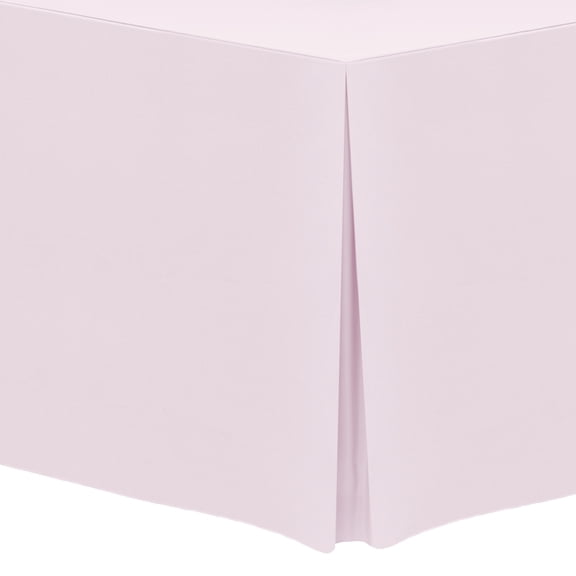 Ultimate Textile 6 ft. Fitted Polyester Tablecloth - for 30 x 72-Inch Banquet and Folding Rectangular Tables - 36"H, Blush Ice Pink