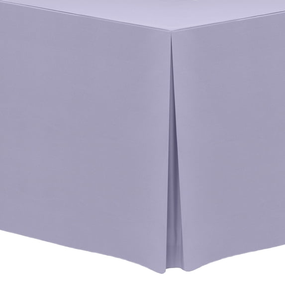 Ultimate Textile 6 ft. Fitted Polyester Tablecloth - for 30 x 72-Inch Banquet and Folding Rectangular Tables - 42"H, Lilac Light Purple
