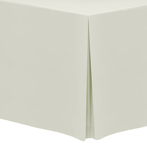 Ultimate Textile 6 ft. Fitted Polyester Tablecloth - for 30 x 72-Inch Banquet and Folding Rectangular Tables, Oyster