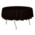 thumbnail image 1 of Ultimate Textile 60-Inch Round Polyester Linen Tablecloth Espresso Dark Brown, 1 of 4