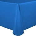 thumbnail image 1 of Ultimate Textile 60 x 120-Inch Oval Polyester Linen Tablecloth Cobalt Blue, 1 of 3