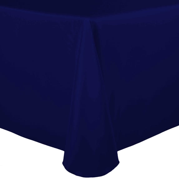 Ultimate Textile 60 x 120-Inch Oval Polyester Linen Tablecloth Deep Royal Blue