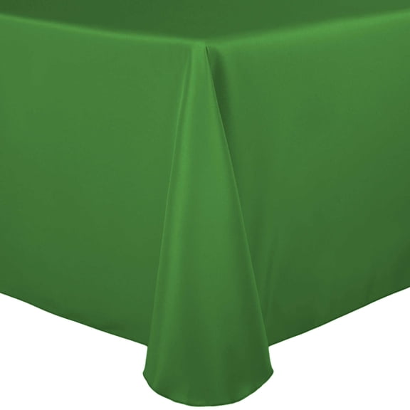Ultimate Textile 60 x 120-Inch Oval Polyester Linen Tablecloth Emerald Green