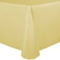 thumbnail image 1 of Ultimate Textile 60 x 120-Inch Oval Polyester Linen Tablecloth Honey Light Brown, 1 of 3