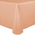 thumbnail image 1 of Ultimate Textile 60 x 120-Inch Oval Polyester Linen Tablecloth Peach, 1 of 3