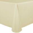 thumbnail image 1 of Ultimate Textile 60 x 120-inch Oval Polyester Linen Tablecloth Tan Beige, 1 of 3