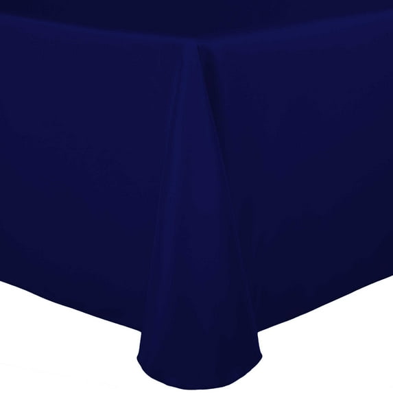 Ultimate Textile 60 x 144-Inch Oval Polyester Linen Tablecloth Deep Royal Blue