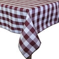 thumbnail image 1 of Ultimate Textile 60 x 144-Inch Rectangular Polyester Checkered Tablecloth Burgundy and White, 1 of 3