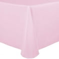 thumbnail image 1 of Ultimate Textile 60 x 144-inch Oval Polyester Linen Tablecloth Blush Ice Pink, 1 of 3