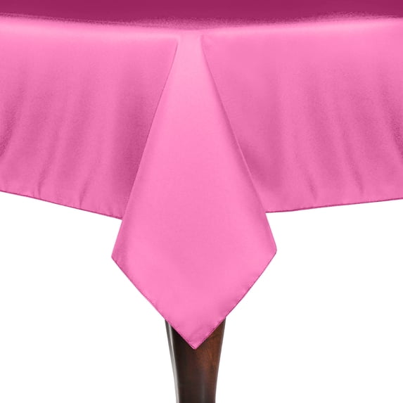 Ultimate Textile 60 x 60-Inch Square Polyester Linen Tablecloth Neon Pink