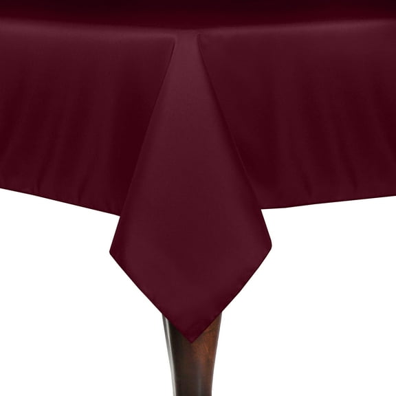 Ultimate Textile 60 x 60-Inch Square Polyester Linen Tablecloth Ruby Red