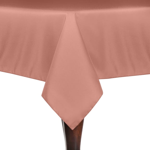 Ultimate Textile 60 x 90-Inch Rectangular Polyester Linen Tablecloth Coral