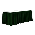 thumbnail image 1 of Ultimate Textile 7 ft. Shirred Pleat Polyester Table Skirt - 36" Counter Serving Height, Hunter Green, 1 of 4