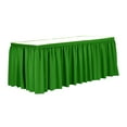 thumbnail image 1 of Ultimate Textile 7 ft. Shirred Pleat Polyester Table Skirt - 36" Counter Serving Height, Kelly Green, 1 of 4