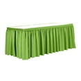 thumbnail image 1 of Ultimate Textile 7 ft. Shirred Pleat Polyester Table Skirt Lime Green, 1 of 4