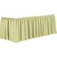 thumbnail image 1 of Ultimate Textile 7 ft. Shirred Pleat Polyester Table Skirt Maize Light Yellow, 1 of 5