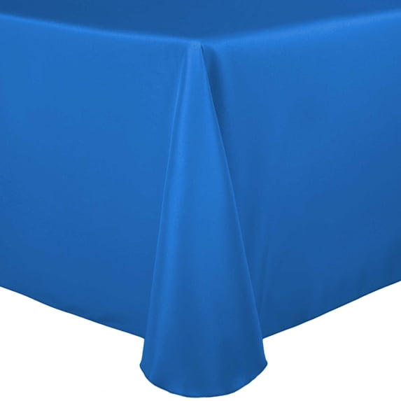 Ultimate Textile 70 x 104-Inch Oval Polyester Linen Tablecloth Cobalt Blue