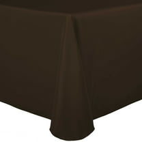 Ultimate Textile 72 x 120-Inch Oval Polyester Linen Tablecloth Chocolate Brown