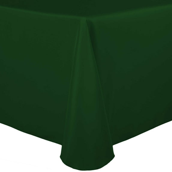 Ultimate Textile 72 x 120-Inch Oval Polyester Linen Tablecloth Hunter Green