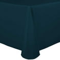 thumbnail image 1 of Ultimate Textile 72 x 120-Inch Oval Polyester Linen Tablecloth Lagoon Blue, 1 of 3