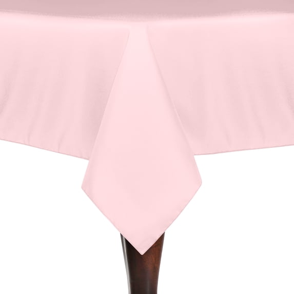 Ultimate Textile 72 x 120-Inch Rectangular Polyester Linen Tablecloth Blush Ice Pink