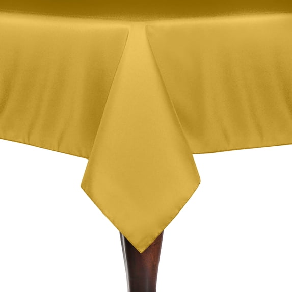 Ultimate Textile 72 x 120-Inch Rectangular Polyester Linen Tablecloth Goldenrod