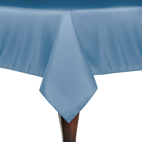 Ultimate Textile 72 x 120-Inch Rectangular Polyester Linen Tablecloth Light Baby Blue