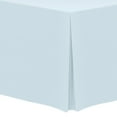 thumbnail image 1 of Ultimate Textile 8 ft. Fitted Polyester Tablecloth - for 18 x 96-Inch Banquet and Folding Rectangular Tables - 36"H, Ice Blue, 1 of 3