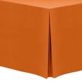 thumbnail image 1 of Ultimate Textile 8 ft. Fitted Polyester Tablecloth - for 18 x 96-Inch Banquet and Folding Rectangular Tables, Orange, 1 of 3