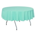 thumbnail image 1 of Ultimate Textile 84-Inch Round Polyester Linen Tablecloth Aqua Blue, 1 of 4
