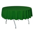 thumbnail image 1 of Ultimate Textile 84-Inch Round Polyester Linen Tablecloth Emerald Green, 1 of 4