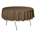 thumbnail image 1 of Ultimate Textile 84-Inch Round Polyester Linen Tablecloth Toast Dark Brown, 1 of 4