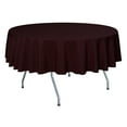 thumbnail image 1 of Ultimate Textile 84-inch Round Polyester Linen Tablecloth Burgundy Red, 1 of 4