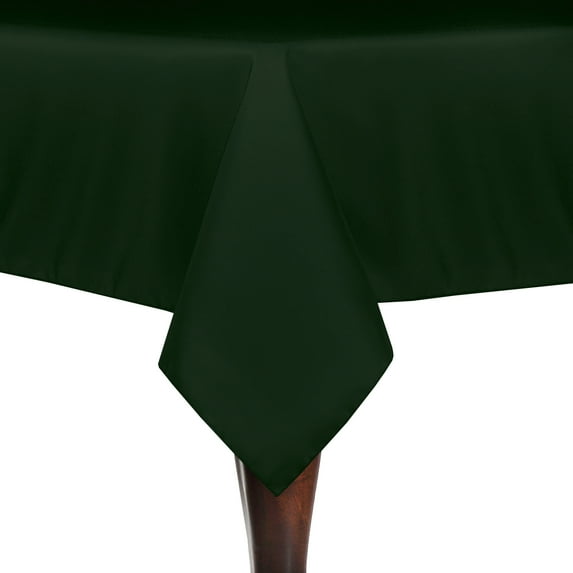 Ultimate Textile 84 x 84-Inch Square Polyester Linen Tablecloth Hunter Green