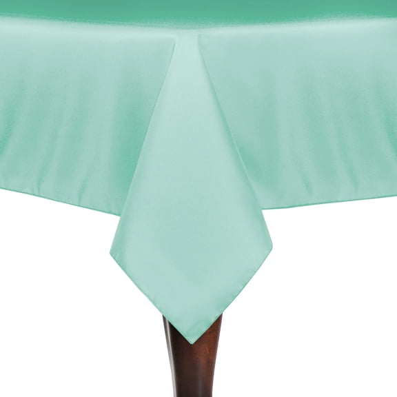 Ultimate Textile 84 x 84-Inch Square Polyester Linen Tablecloth Mint Light Green