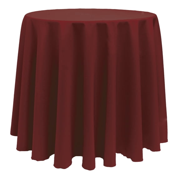 Ultimate Textile 90-Inch Round Polyester Linen Tablecloth Brick Rust Red