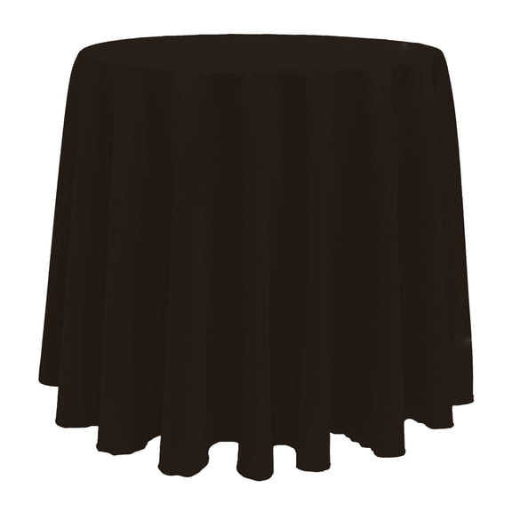 Ultimate Textile 90-Inch Round Polyester Linen Tablecloth Espresso Dark Brown