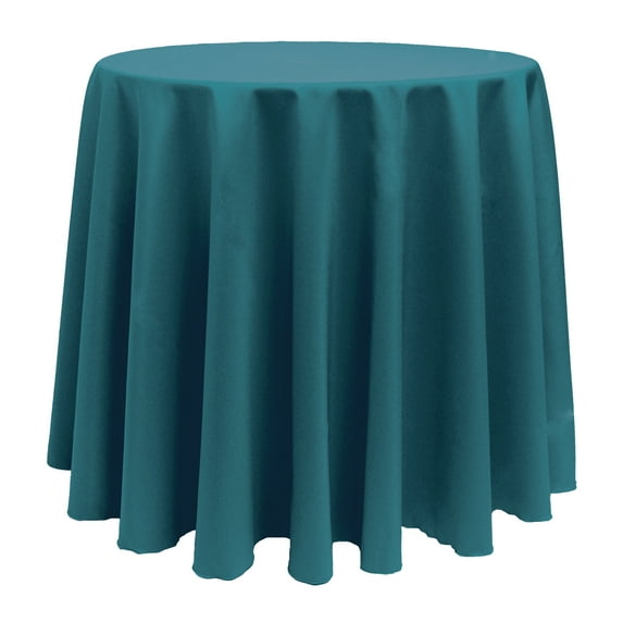 Ultimate Textile 90-Inch Round Polyester Linen Tablecloth Teal
