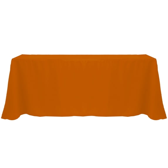 Ultimate Textile 90 x 132-Inch Rectangular Polyester Linen Tablecloth Burnt Orange