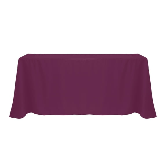 Ultimate Textile 90 x 132-Inch Rectangular Polyester Linen Tablecloth Magenta