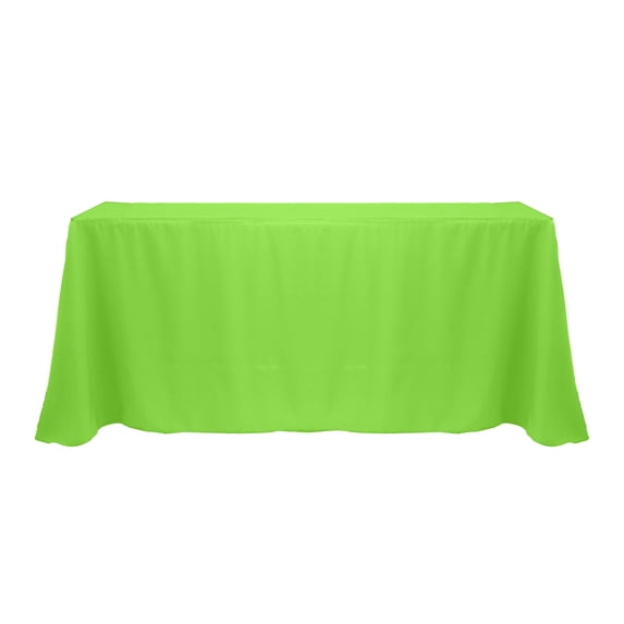 Ultimate Textile 90 x 132-Inch Rectangular Polyester Linen Tablecloth Neon Green