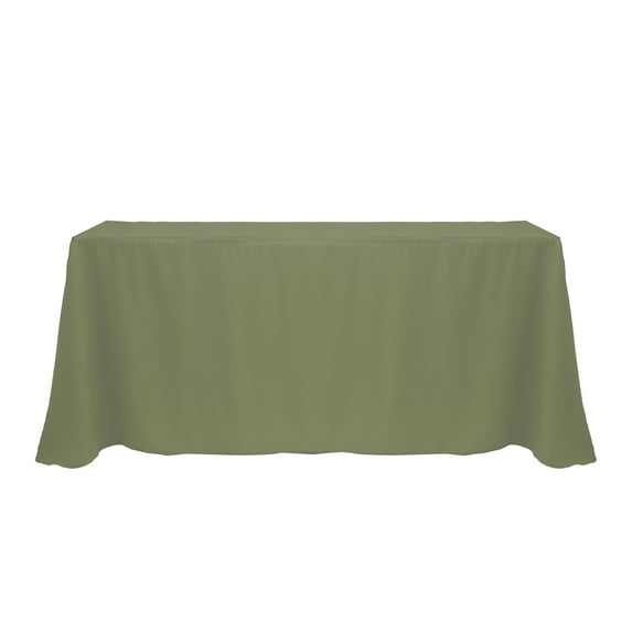 Ultimate Textile 90 x 132-Inch Rectangular Polyester Linen Tablecloth Olive Green