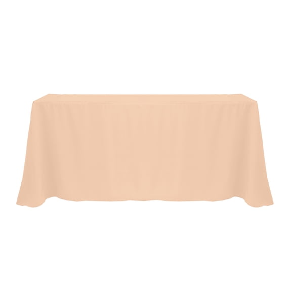 Ultimate Textile 90 x 132-Inch Rectangular Polyester Linen Tablecloth Peach
