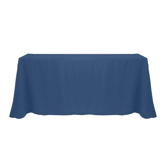 Ultimate Textile 90 x 132-Inch Rectangular Polyester Linen Tablecloth Wedgewood Blue